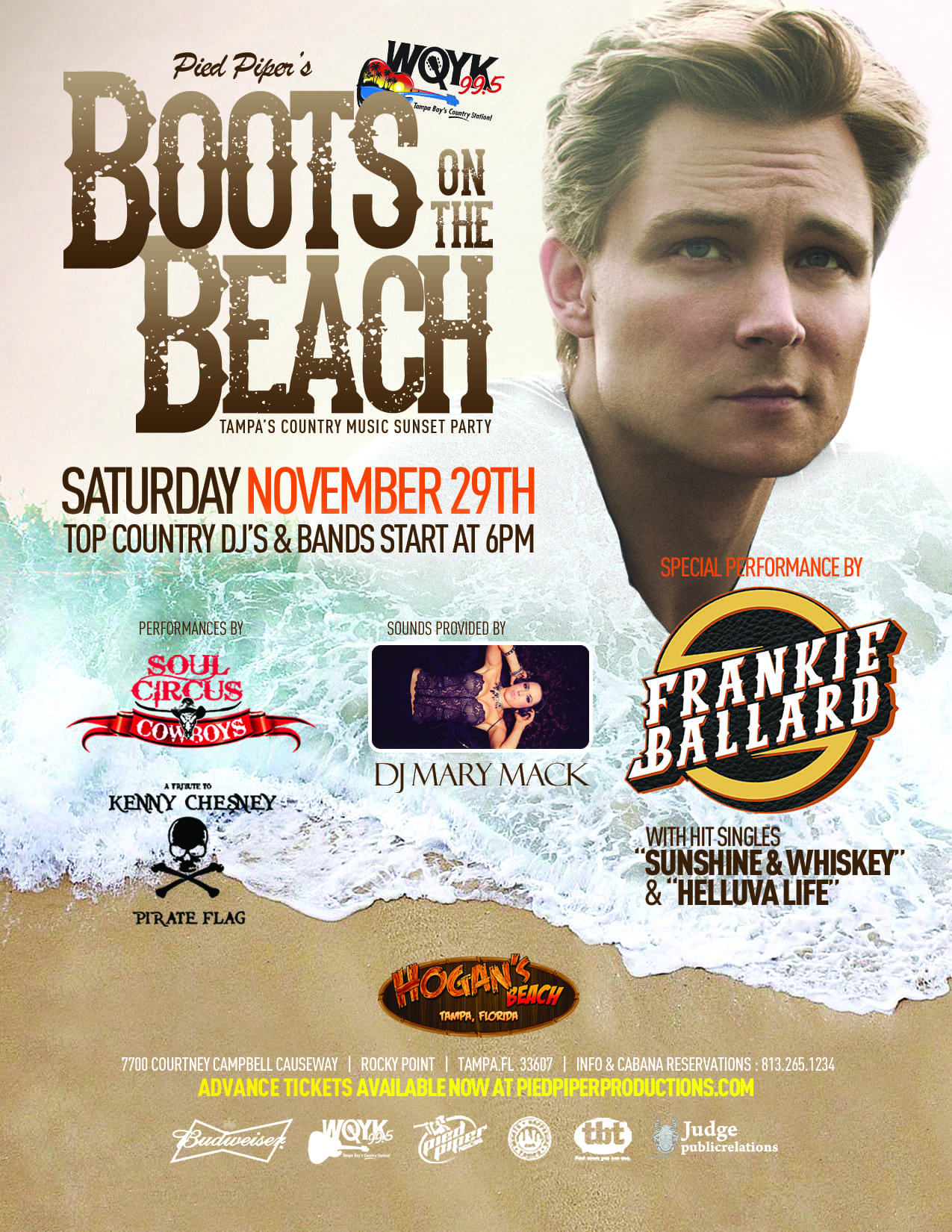 Frankie Ballard to Headline Hogan’s Beach Saturday